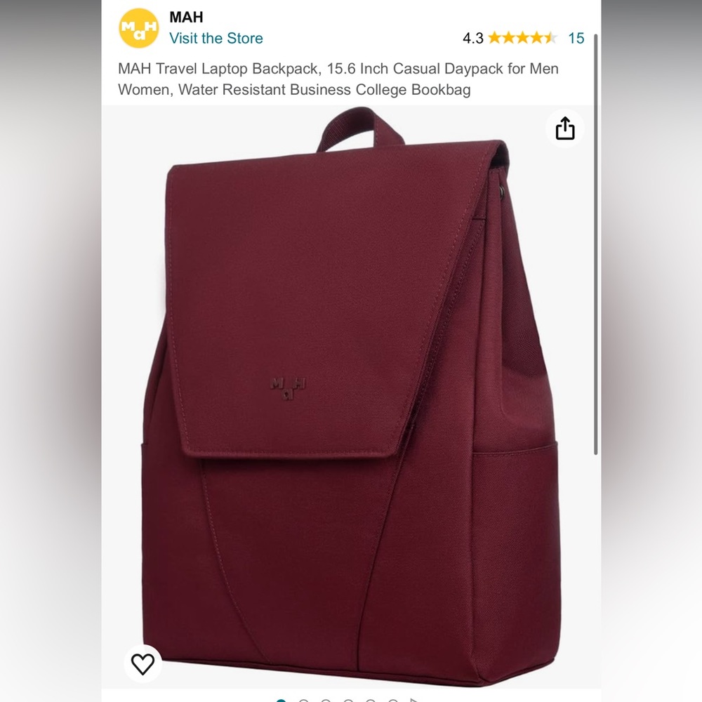 MAH Maroon Backpack